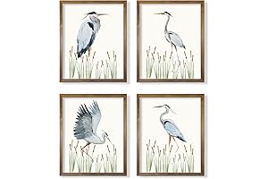 Perching Bird Print Poster for Lake House