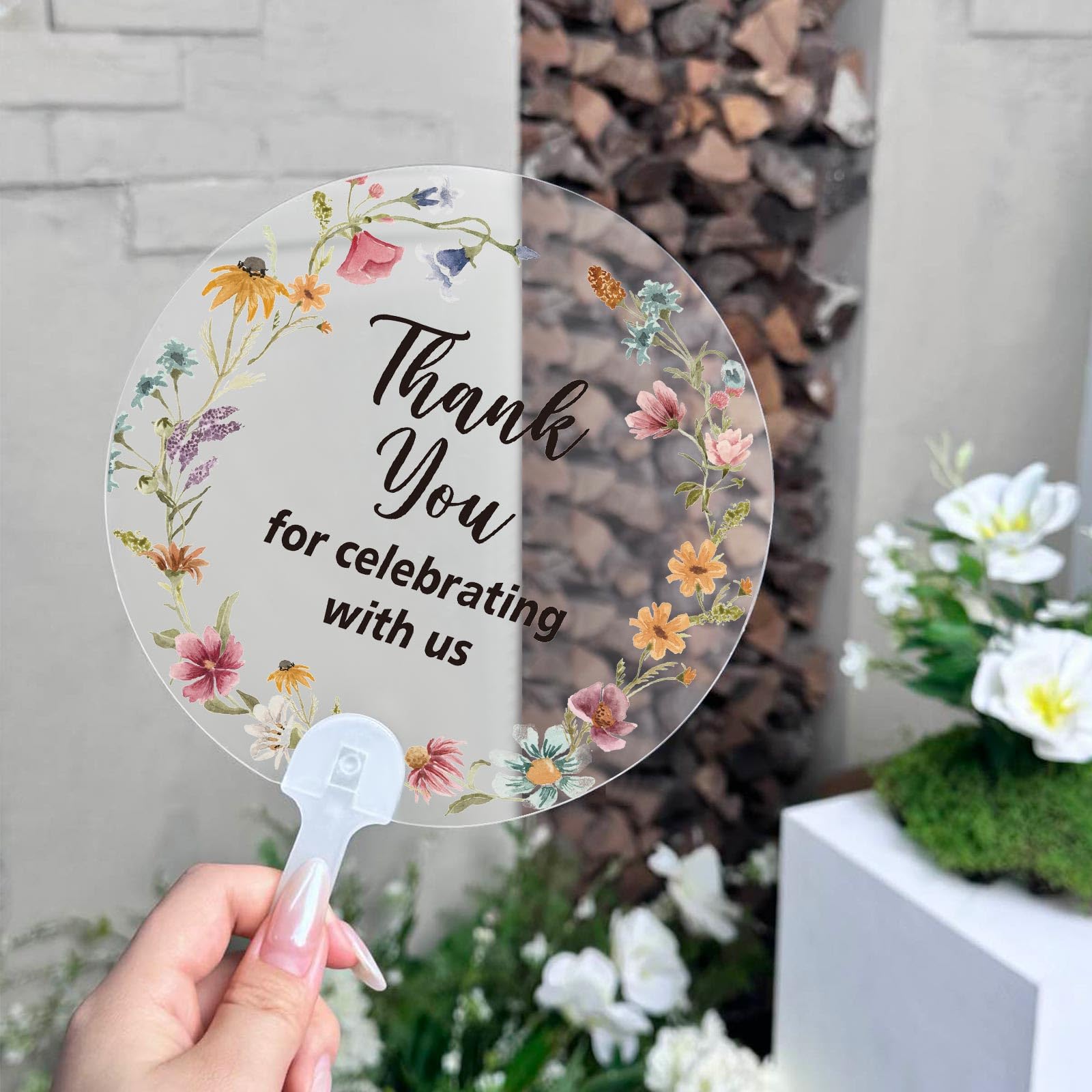 Photo 1 of ***MISSING PARTS***
Geelin 50 Pcs Transparent Wedding Fans Acrylic Bridal Shower Handheld Favor Fans for Guests Summer Wedding Bridesmaid Gift for Hot Outdoor Ceremony Baby Shower(Wildflower)
