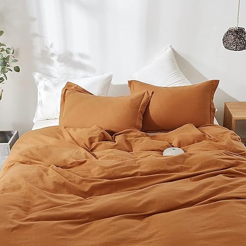 Miniatura 6 de Simple&Opulence Juego de funda de edredón de lino francés, tamaño King (104 x 92 pulgadas), 5 piezas (1 funda de edredón, 4 fundas de almohada),