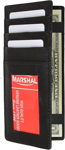 Miniatura 4 de Monedero mágico para hombres Minimalista titular de la tarjeta de crédito Slim Carteras 420CF Tarjetero Negro