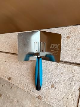 OX Tools Internal Corner Trowel for Drywall Finishing, 4 x 5 in