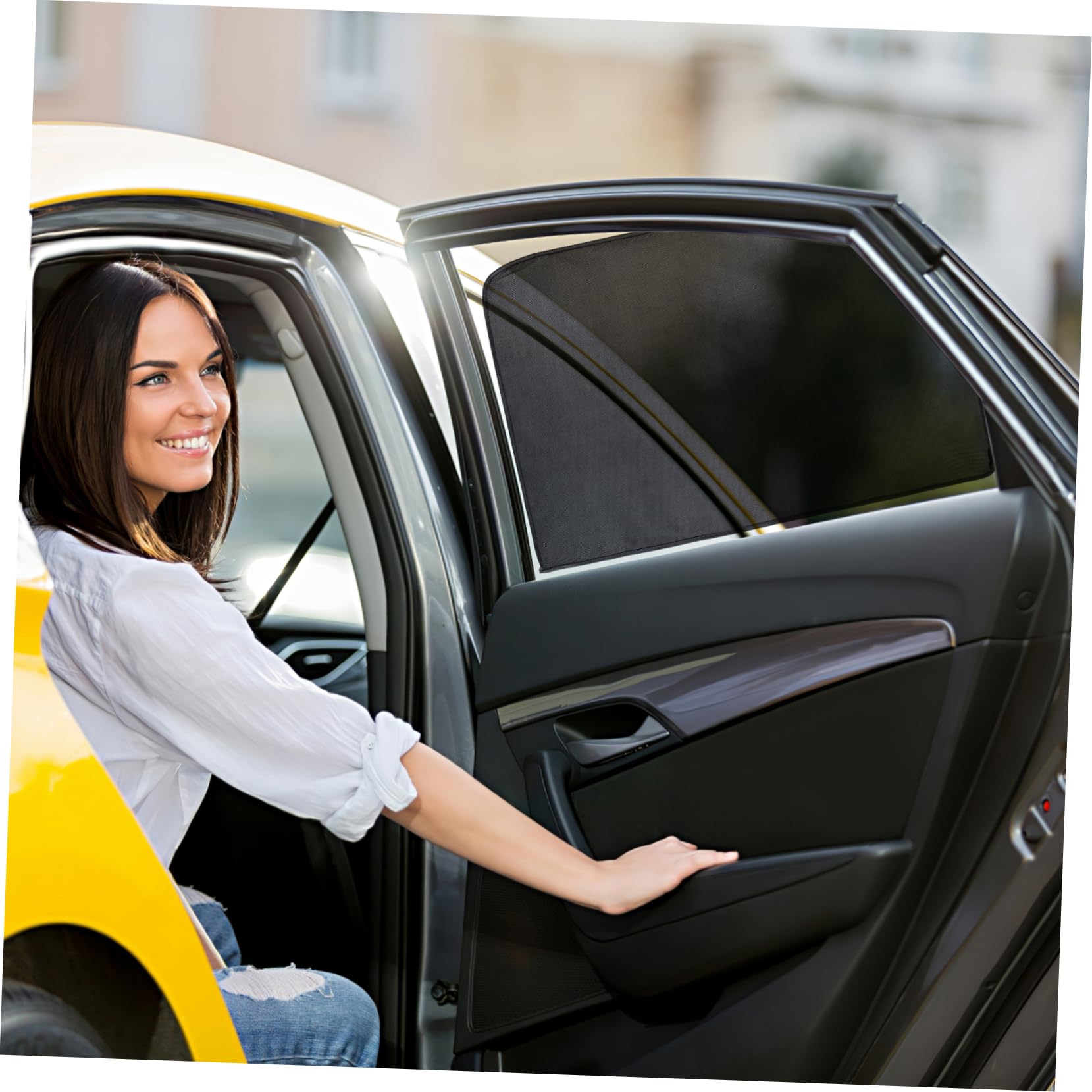 iplusmile 12piezas Cortinas Magnéticas para Ventanas De Auto Protección UV y Sombra Instalación Rápida Herramientas Paquete De Aislante Térmico y Privacidad para Vehículos