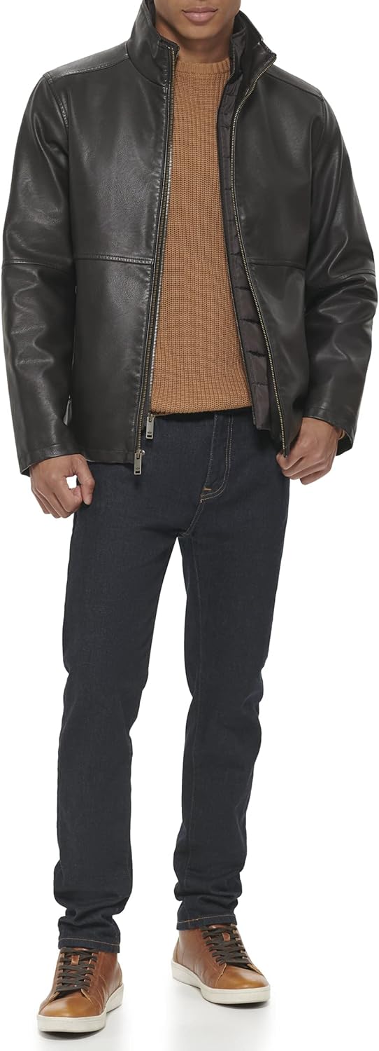 DOCKERS Men's The Dylan Faux Leather Racer Jacket - Image 2