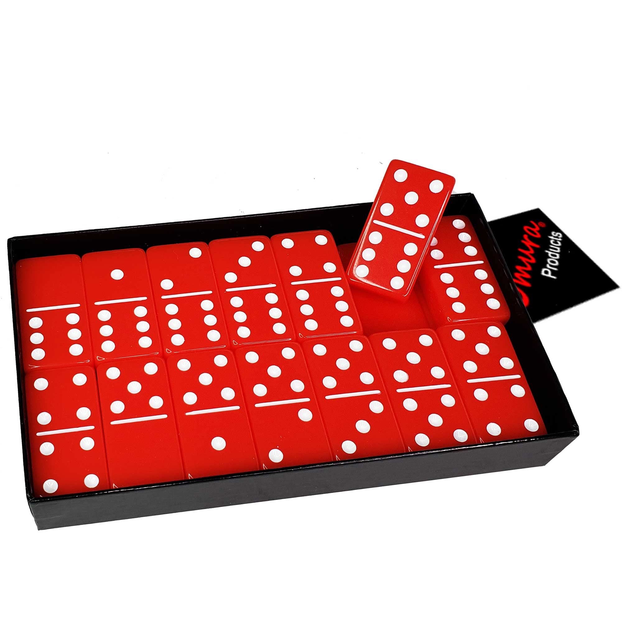 Amazon.com: OMURA Games | Acrylic Double 6 Jumbo Dominoes Set