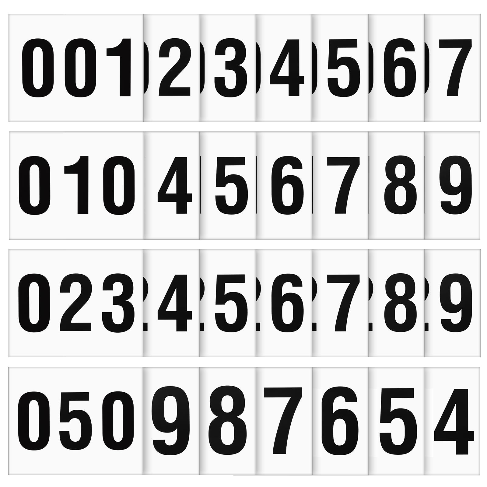 Honoson 1-200 Adhesive Race Bibs 7.5 x 6 Inches Competitor Numbers
