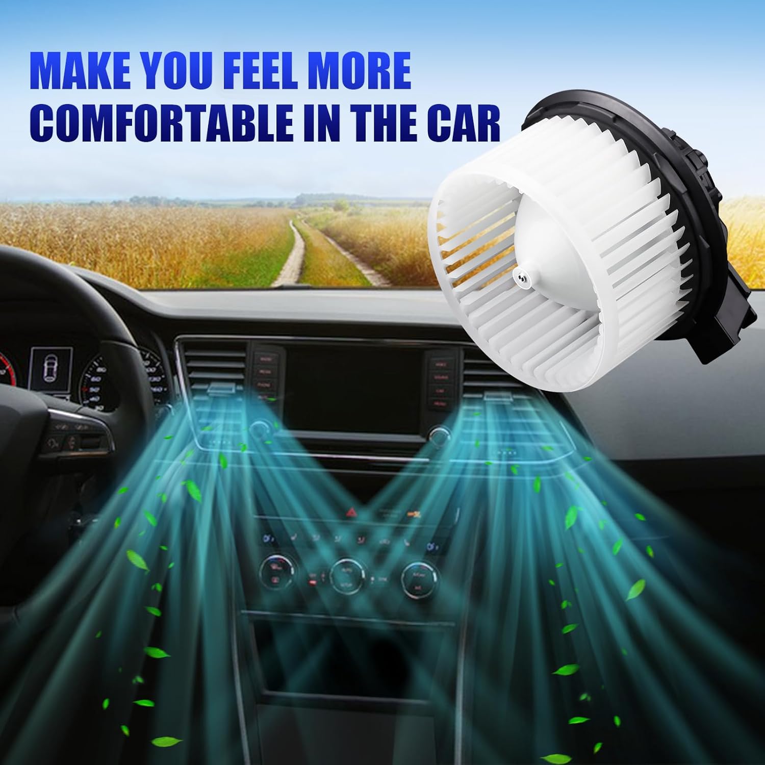 AC Heater Blower Motor with Fan Fits for Ford Taurus Explorer Flex Police Interceptor Lincoln MKS MKT 2012 2013 2014 2015 2016 2017 2018 2019 HVAC Blower Motor Replaces# 700274