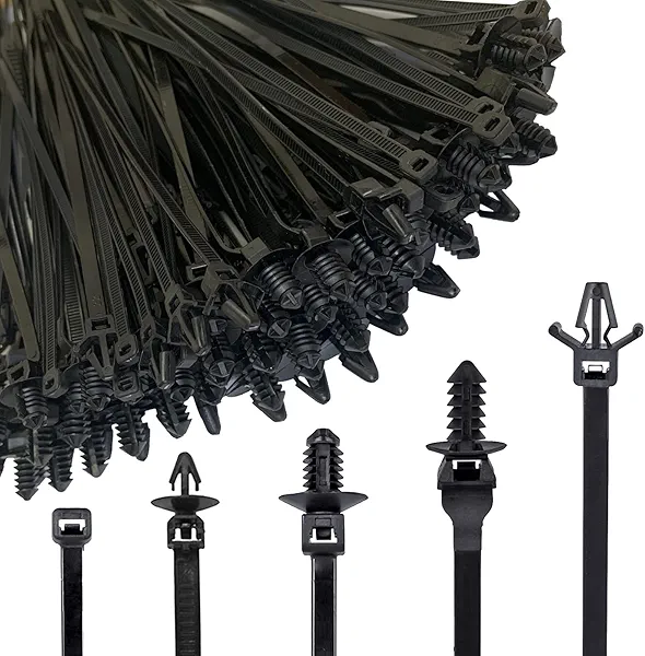 160Pcs Universal Nylon Push Mount Cable Zip Tie, Self Locking Cable Strap,Heavy Duty Nylon Push Mount Self Locking UV Resistant,5 Most Popular Sizes,for Indoor Wire Tying Construction Auto ect