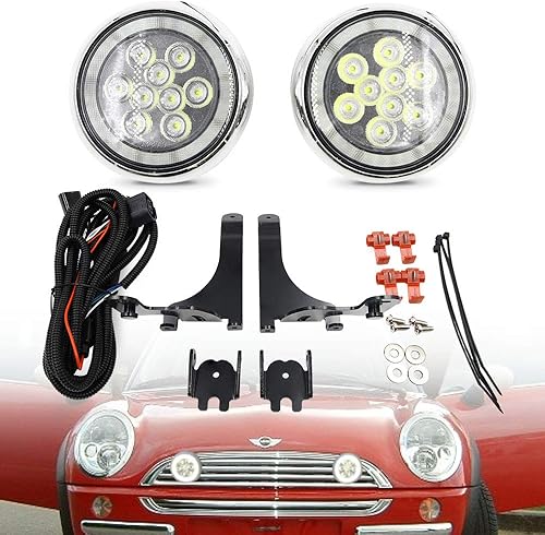 Miniatura 2 de R50R52R53 Mini Cooper Led Rally DRL Luz de Correr diurna para 2001 2002 203 2004 2005 2006 Mini Cooper HardtopconvertibleHatchback Led niebla