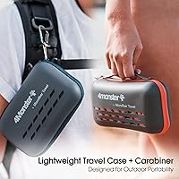 Vista 3 de 4Monster Toalla de viaje de secado rápido con estuche y mosquetón, toalla de microfibra súper absorbente para gimnasio y campamento. Compacta