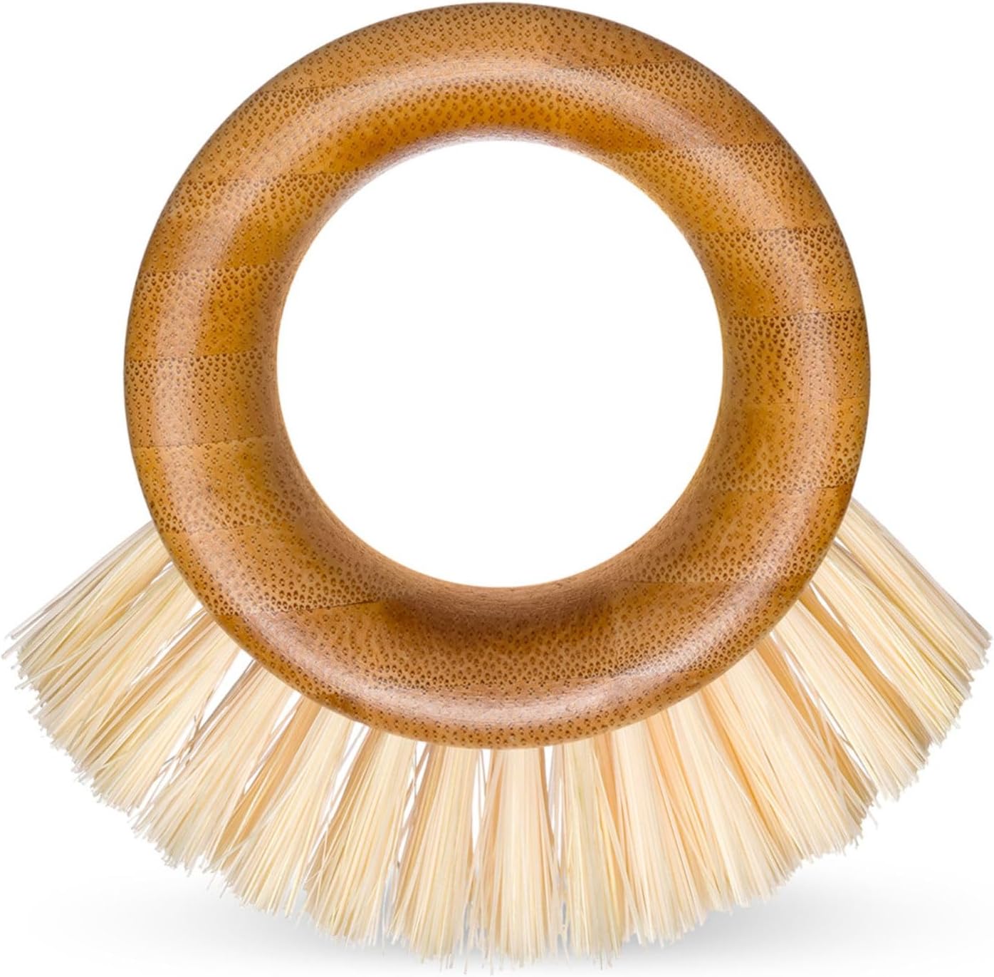 The Ring - Bamboo Vegetable and Fruit Cleaning Brush - A Versatile Food Scrubber for Potatoes, Mushrooms, and Veggies