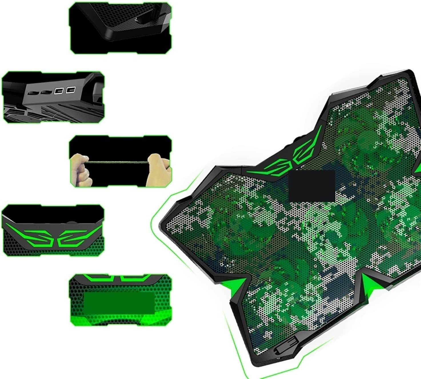Chłodziarka do Laptopa Przenośny Podstawka Chłodząca Do Laptopa USB Ultra Cicha Podstawka Chłodząca Do Laptopa Z Portem Wentylatora Podkładka Chłodząca Do Gier Stojak na Wentylator do Laptopa