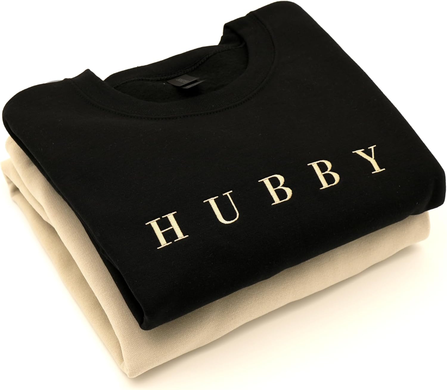 Embroidered Wifey & Hubby Sweatshirts | Crewneck for Honeymoon | Anniversary, Wedding Gifts - Image 5