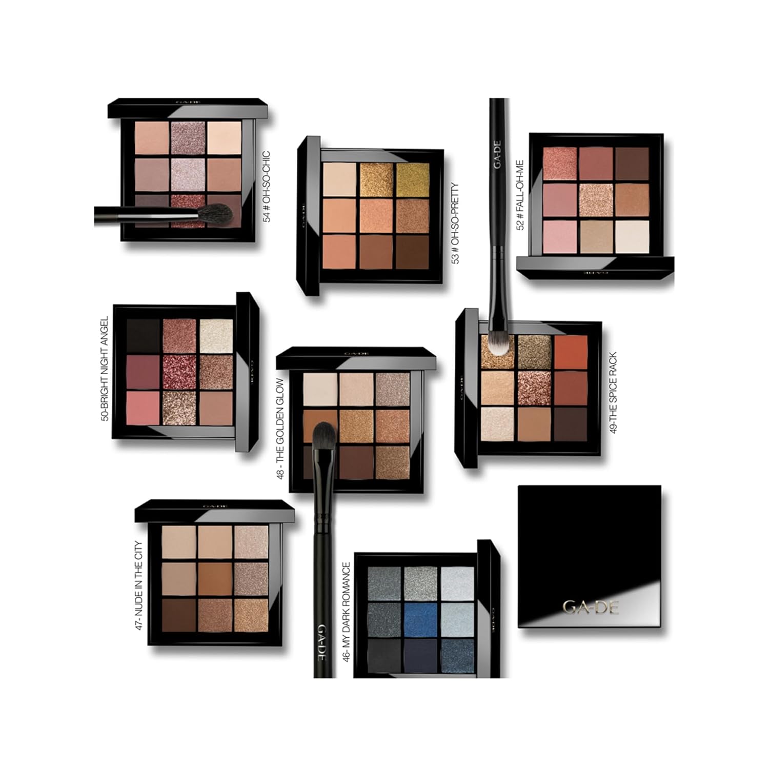 Velveteen Eyeshadow Palette By GA-DE COSMETICS - 46 my dark romance