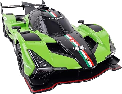 BEZGAR 124 Official Licensed Lamborghini Le Mans RC Race Car | Official Lamborghini Motorsport replica,2.4G remote control,smooth racing tires,ideal gift toy for boys 4-7
