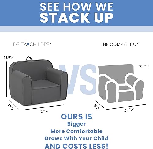 Miniatura 3 de Delta Children Cozee - Silla para niños a partir de 18 meses color gris oscuro