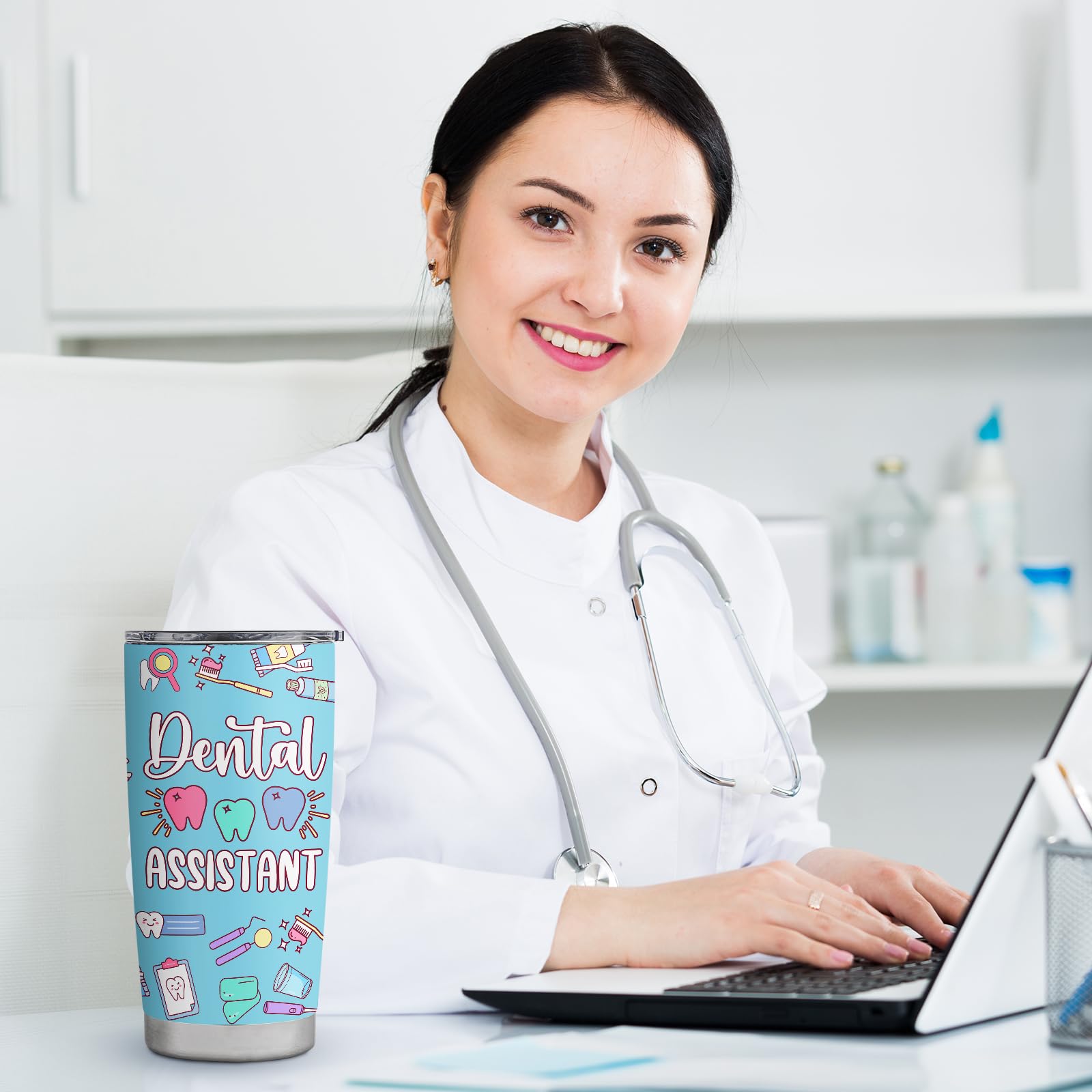 Dental Assistant Gifts for Women,Dental Assistant Appreciation Gifts,Dental Assistants Recognition Week Gifts,Dental Assistant Must Have Gift,Travel Coffee Tumbler Mug 20oz