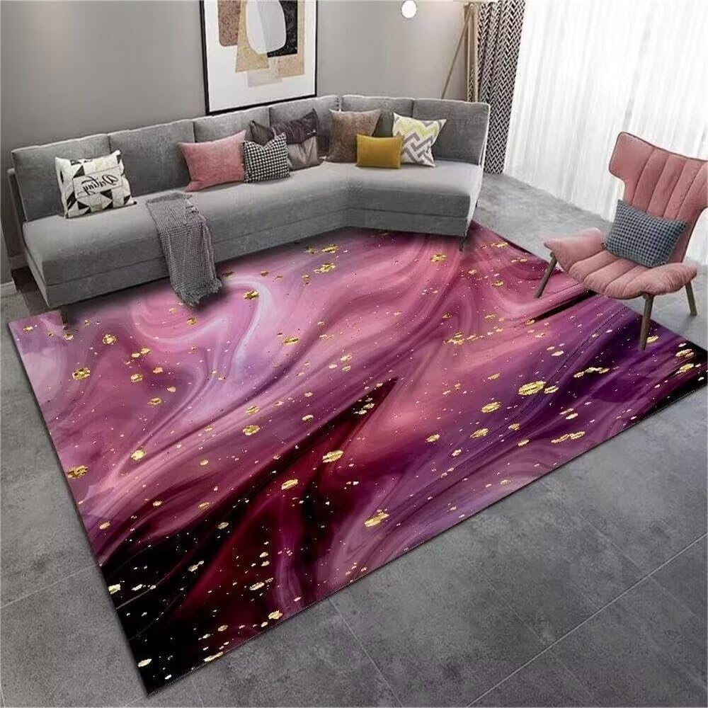 Tapis de cuisine fuchsia 120x180 cm lavable et résistant pour entrée et couloir