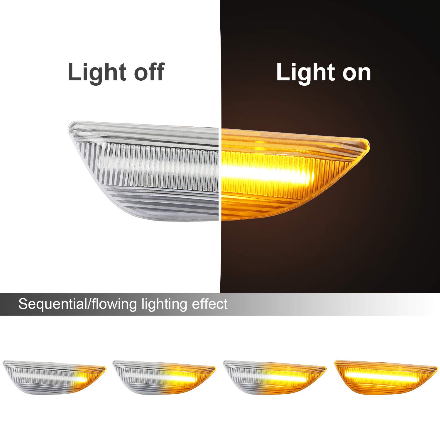 Clignotants Latéraux LED Fumés Pour Opel – Compatible Adam, Astra H, Corsa D/E, Insignia A, Meriva B, Zafira B