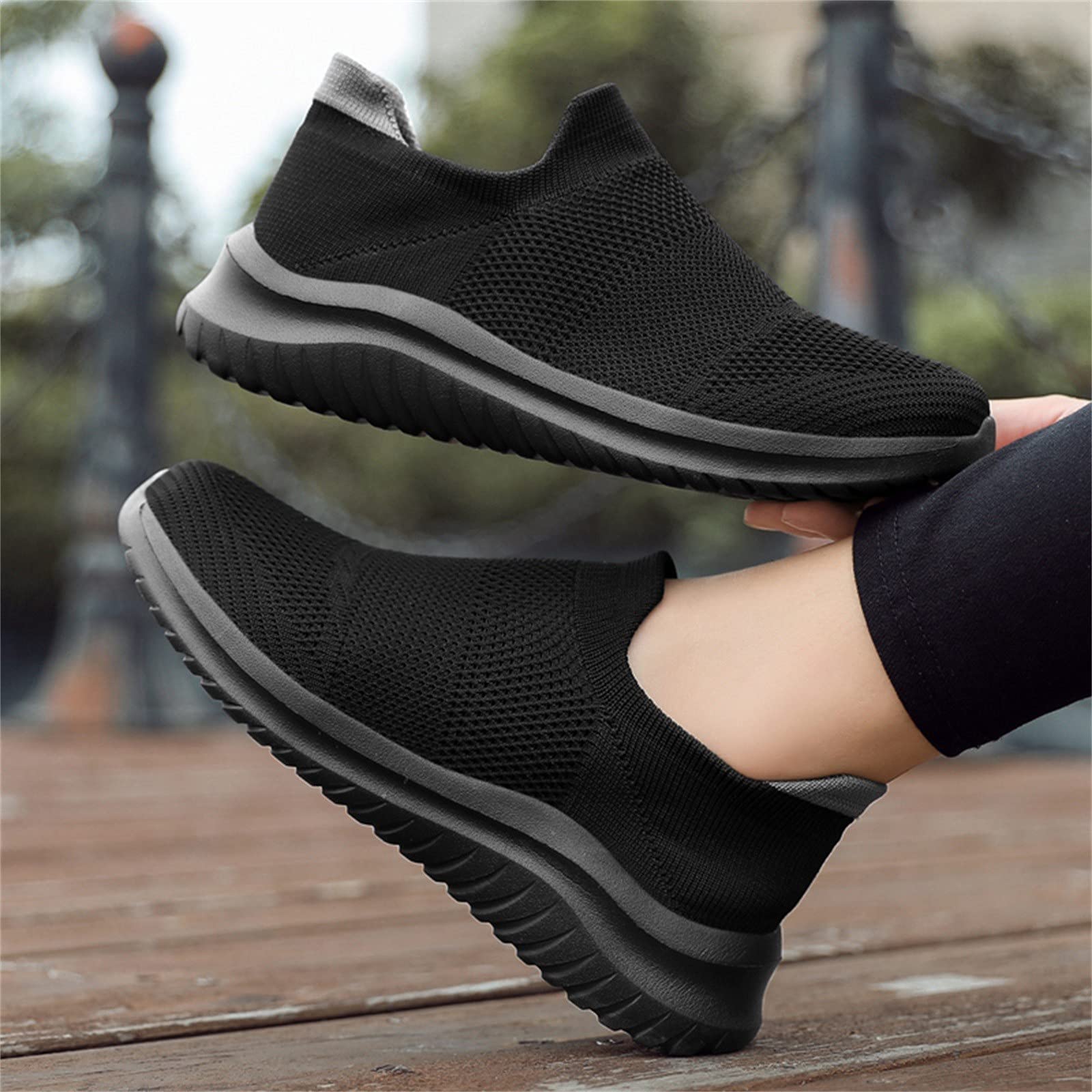 Sneakers De Ville Homme, Chaussure De Marche Homme Confortable Chaussures A Enfiler Basquettes Slip-Ins Orthopedique Summer Walking Shoes Été Baskets Pieds Larges Chaussure