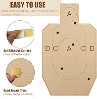 Vista 2 de Target Pasters - Calcomanías autoadhesivas de tiro de 0.87 pulgadas, parches de reparación de objetivos de cartón, ideales para prácticas USPSA/IPSC