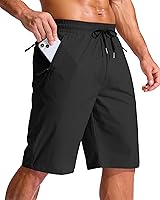 GGradual Men's 11" Quick Dry Board Shorts with 3 Zipper Pockets - Long Swim Trunks No Liner for Surfing & Beach