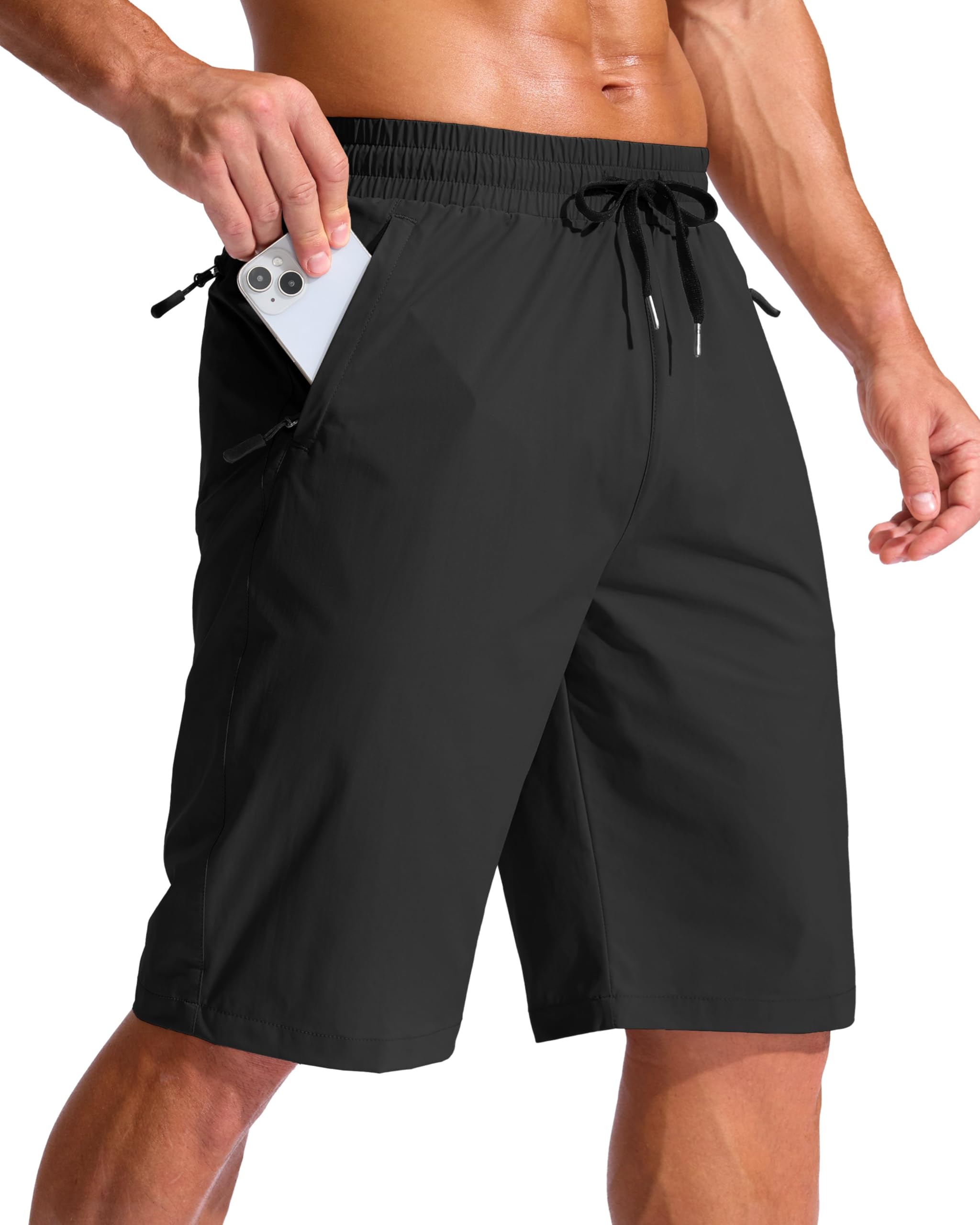 g gradual Men's 11" Board Shorts with 3 Zipper Pockets Long Swim Trunks Quick Dry Bathing Suit Swimwear Beach Shorts No Liner-picture-16