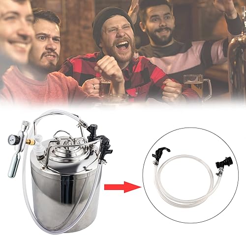 Miniatura 6 de MRbrew Grifo de picnic, 2 piezas de plástico para dispensar cerveza de barril para elaboración casera, kegging, cornelius, manguera de maíz