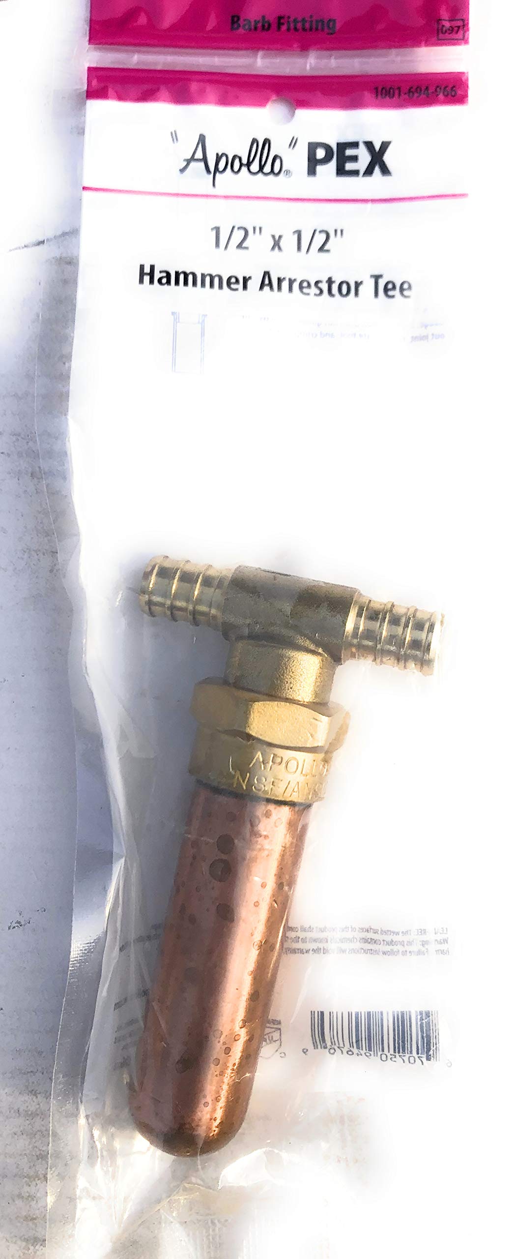 Apollo PEX 1/2" x 1/2" martillo Arrestor Tee