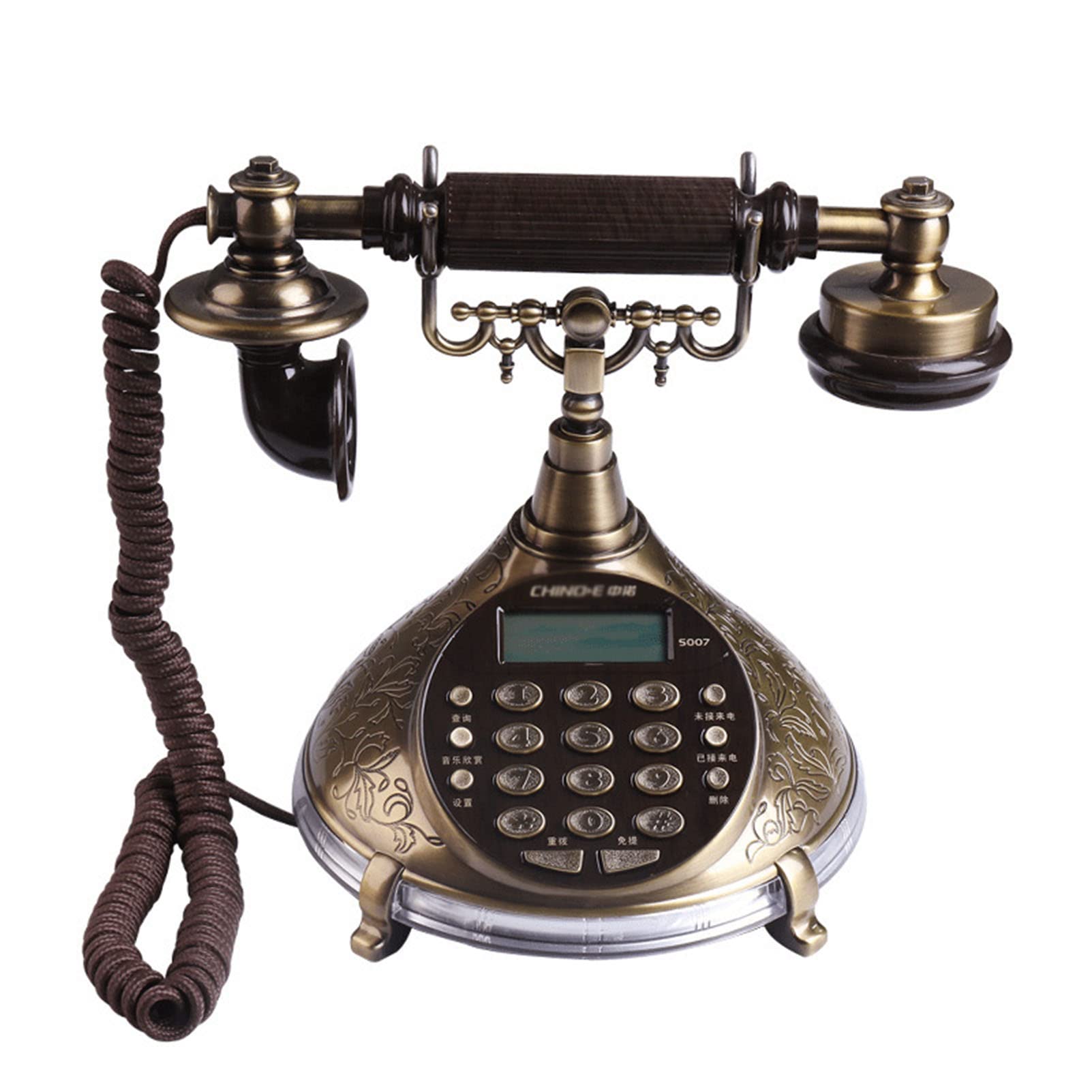 Telefoni rotativi per Telefono Fisso Telefono retrò Telefoni Domestici Vecchio Stile con suoneria Meccanica e Funzione Altoparlante