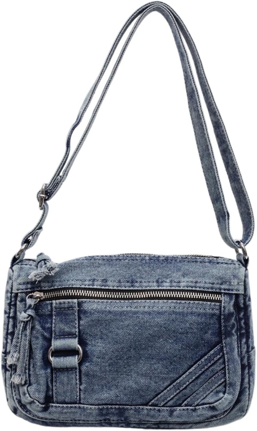Denim Crossbody Bag for Women, Small Jean Purse with Strap, Casual Shoulder Bag Handbag,Vintage Y2k Lightweight Tote Bag