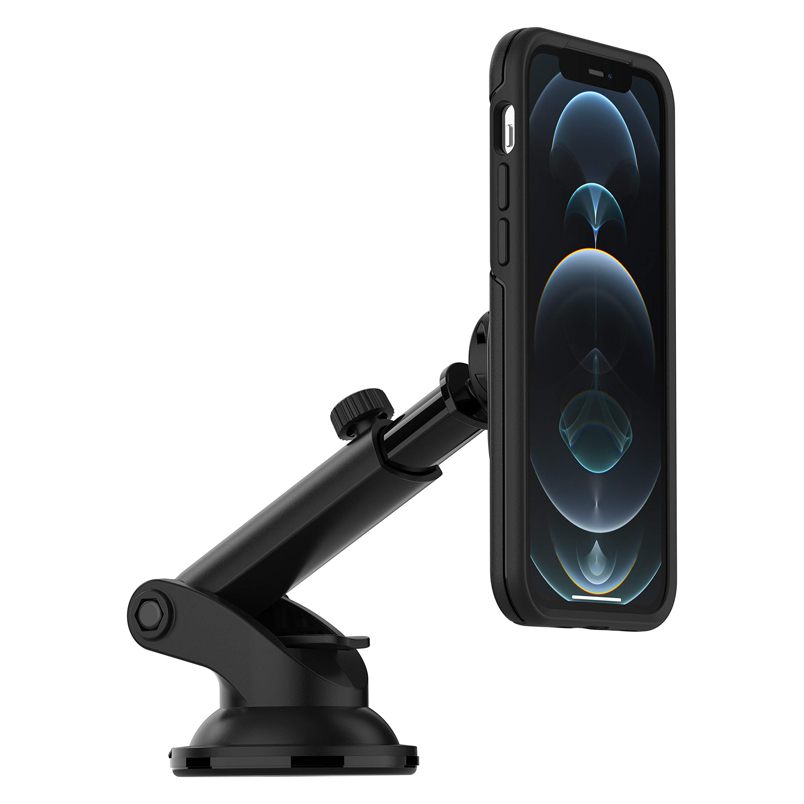 OtterBox Wireless Car Dashboard and Windshield Mount for MagSafe, Strong Magnetic Alignment and Attachment with MagSafe, Easily Adjustable and Secure Design, Compatbile with iPhone, Black