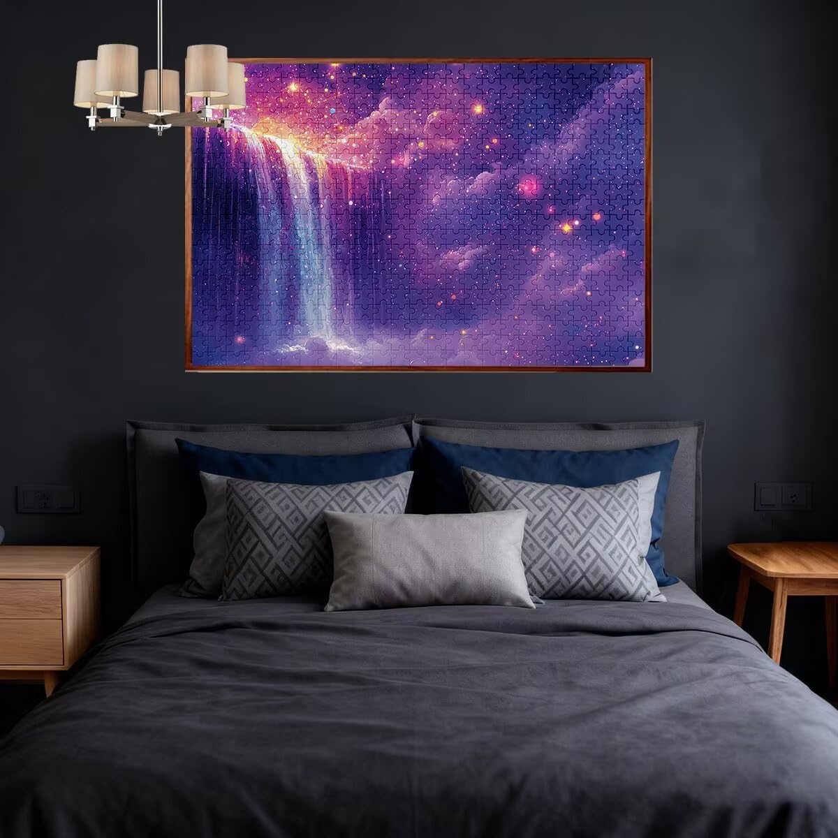 Puzzle 1500 elementów dla dorosłych, fantazyjne puzzle, klasyczne drewniane puzzle dla dorosłych, 87 x 57 cm, imponująca gra edukacyjna, wyzwanie, gra logiczna dla całej rodziny, relaksacyjny, prezent