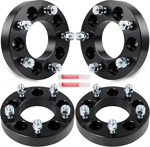 SCITOO 4 adaptadores de rueda de 5 x 5 a 5 x 135 pulgadas de diámetro de 1.25 pulgadas, pernos de 3.429 in, espaciadores de rueda de 5 agarraderas