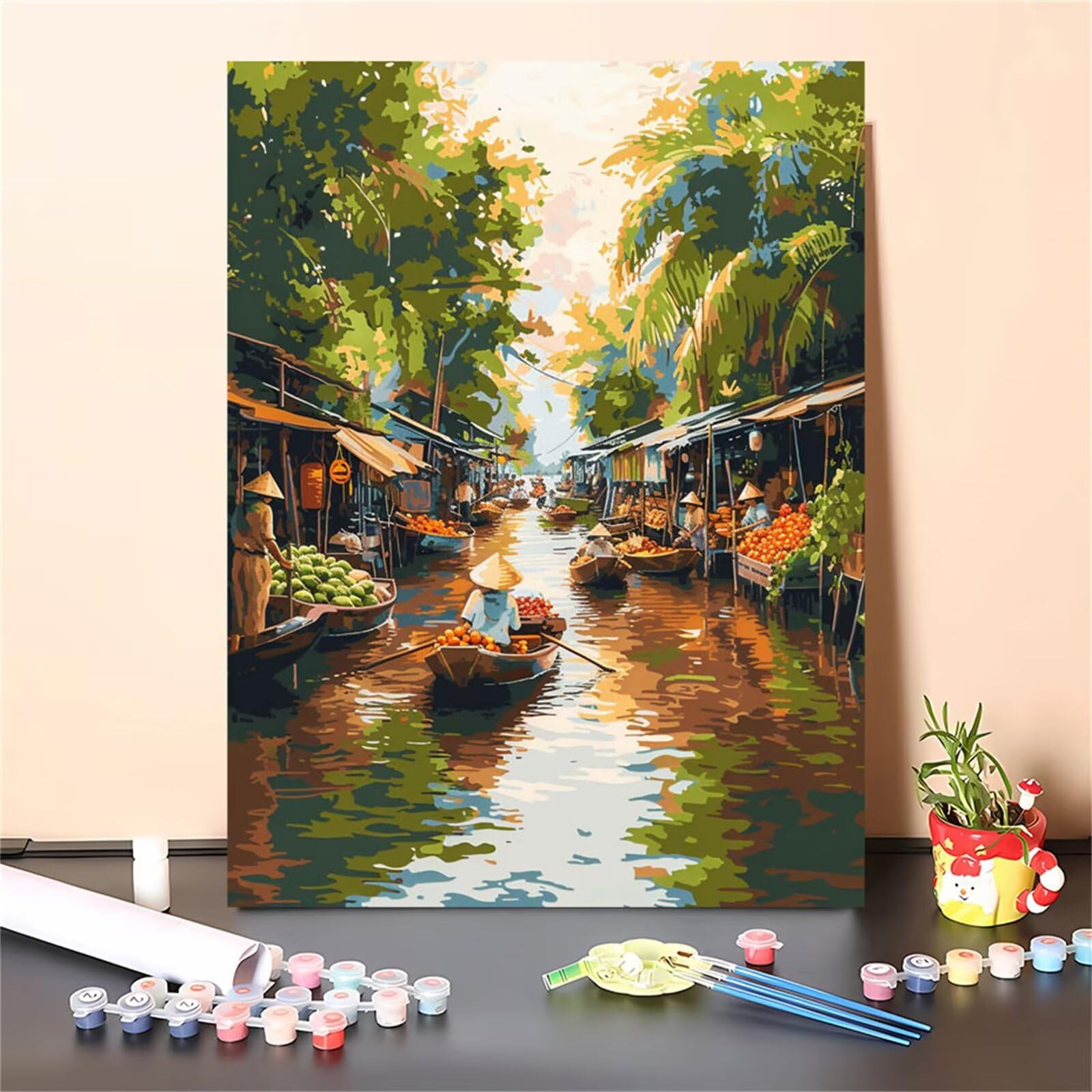 Malen Nach Zahlen Landschaft,Leuchtturm Malen Nach Zahlen Kinder Anfänger,Malen-Nach-Zahlen ab 7 Jahre Mädchen Geschenke,DIY Ölgemälde Set Pinseln Acrylpigment Leinwan,Home Wanddeko 80x100cm M-175