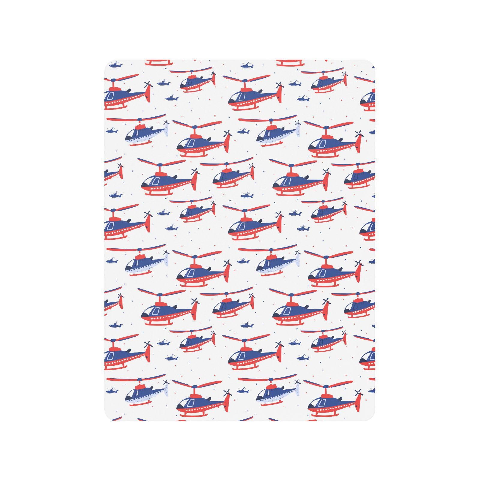 Sábanas para cuna de helicóptero rojo y azul de dibujos animados para bebés, niños y niñas, de algodón, ropa de cama de muselina suave para decoración de guardería, 1 paquete de juego de sabanas para