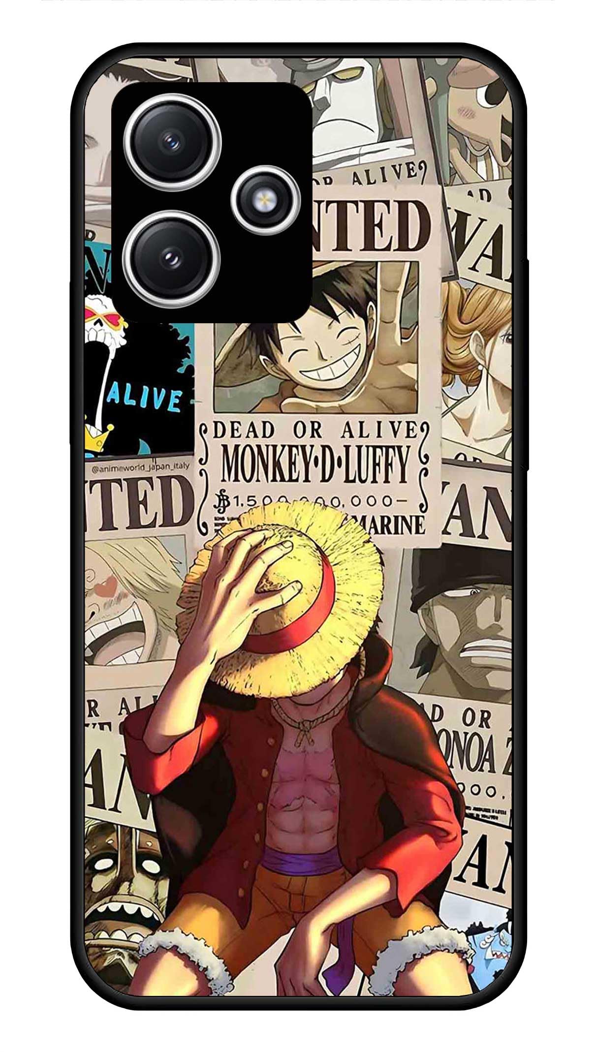 NDCOM for REDMI 12 5G /Poco M6 PRO 5G Back Cover Anime One Piece Wanted Luffy Printed Glass Case (B0CN958P4K) Amazon Price History, Amazon Price Tracker