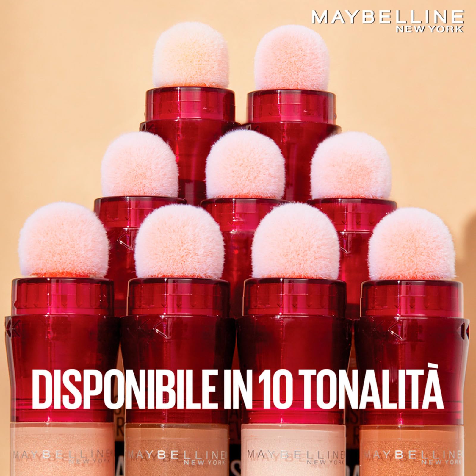 2 x Maybelline Concealer, flüssig, vielseitig verwendbar, Farbe 00 Ivory, mit Schwammapplikator + 2 x Altersentferner, Mehrzweckflüssigkeit, Farbe 01 Hell