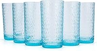 Vista 5 de KX-WARE Vasos acrílicos de plástico con forma de panal de abeja de 22 onzas, juego de 6 unidades, multicolor
