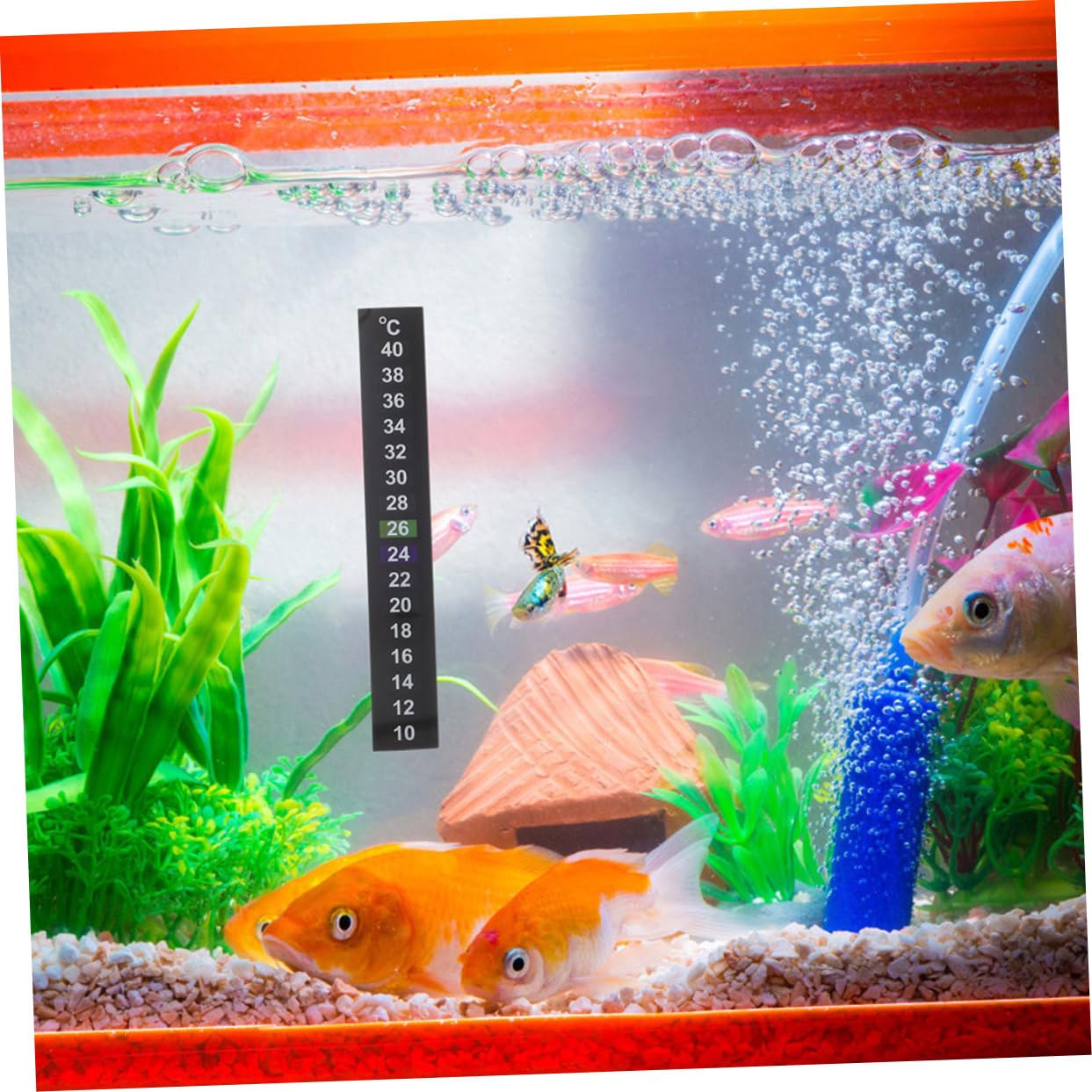 12 Piezas Pegatinas De Temperatura para Acuario 10℃ 40℃/50℉ 104℉ Fácil De Aplicar