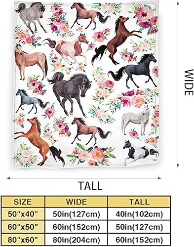 Miniatura 3 de Manta de caballo para niñas, hermoso caballo con corona, manta de forro polar ultra suave y cálida para sofá, ropa de cama, sala de estar, regalos