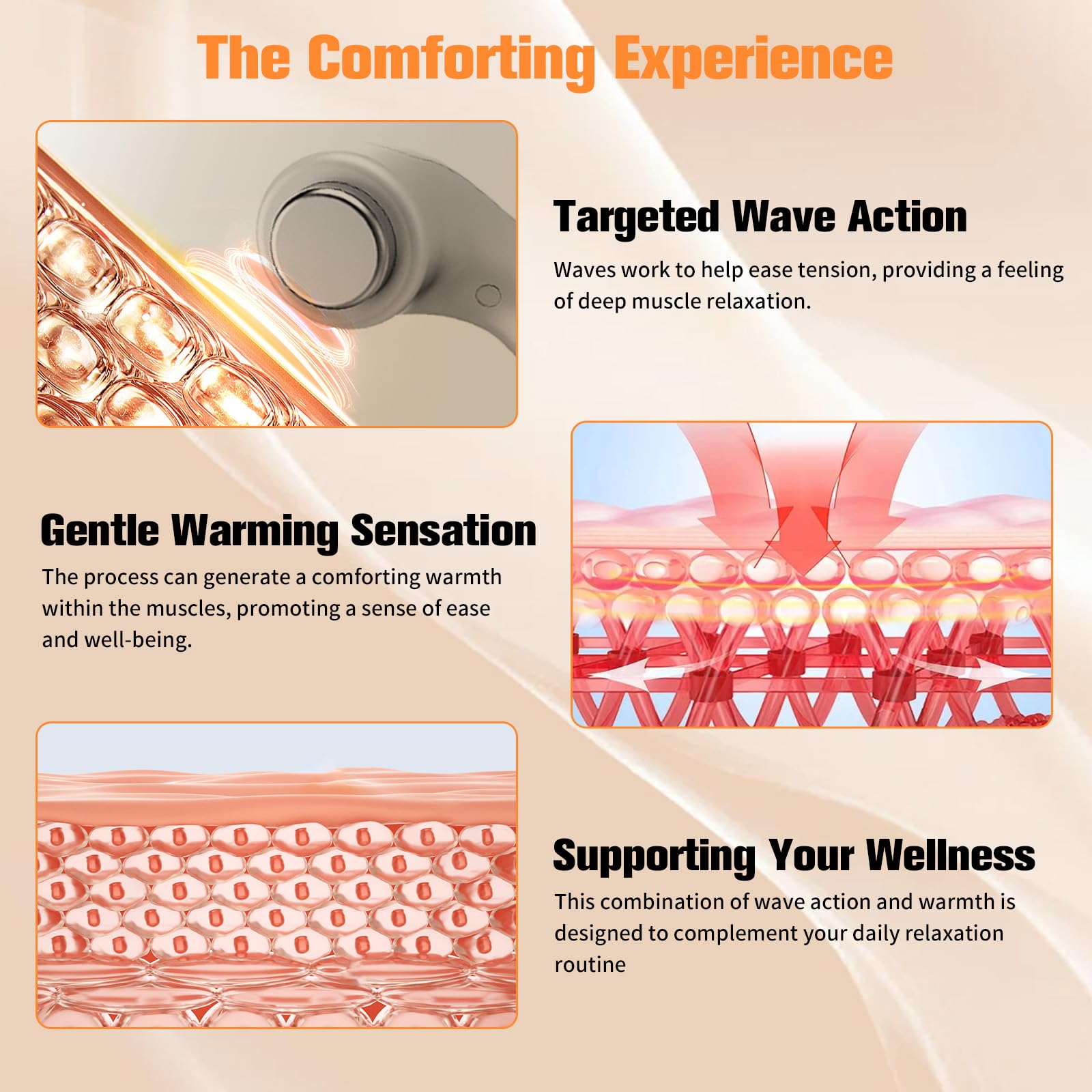 Dispositivo portatile ad ultrasuoni per la terapia del dolore e l'artrosi - Dispositivo a onde sonore con adattatore e gel di accoppiamento, massaggiatore ad ultrasuoni per la casa con controllo della