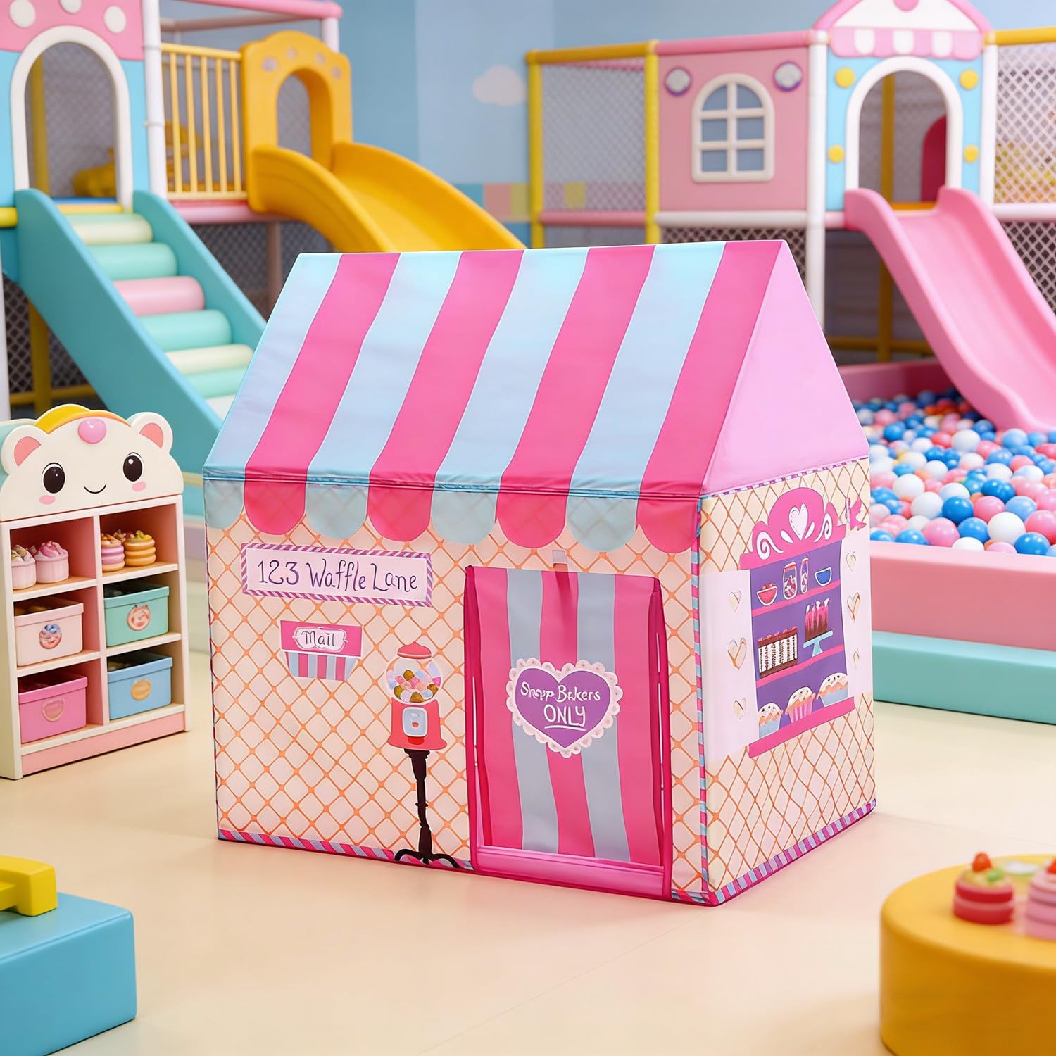 Niñas Playas de Interior al Aire Libre Helados de niños y panadería Comprar Playhouse Palace Tiendas (Rosa)