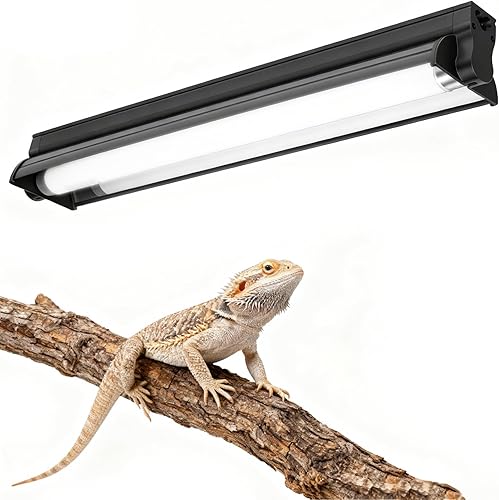 Miniatura 10 de Hypool T8 Strip UVB UVA - Lámpara de iluminación para reptiles con 18 pulgadas, 15 W, UVB 10.0, kit combinado de bombillas fluorescentes 10.0, 10%