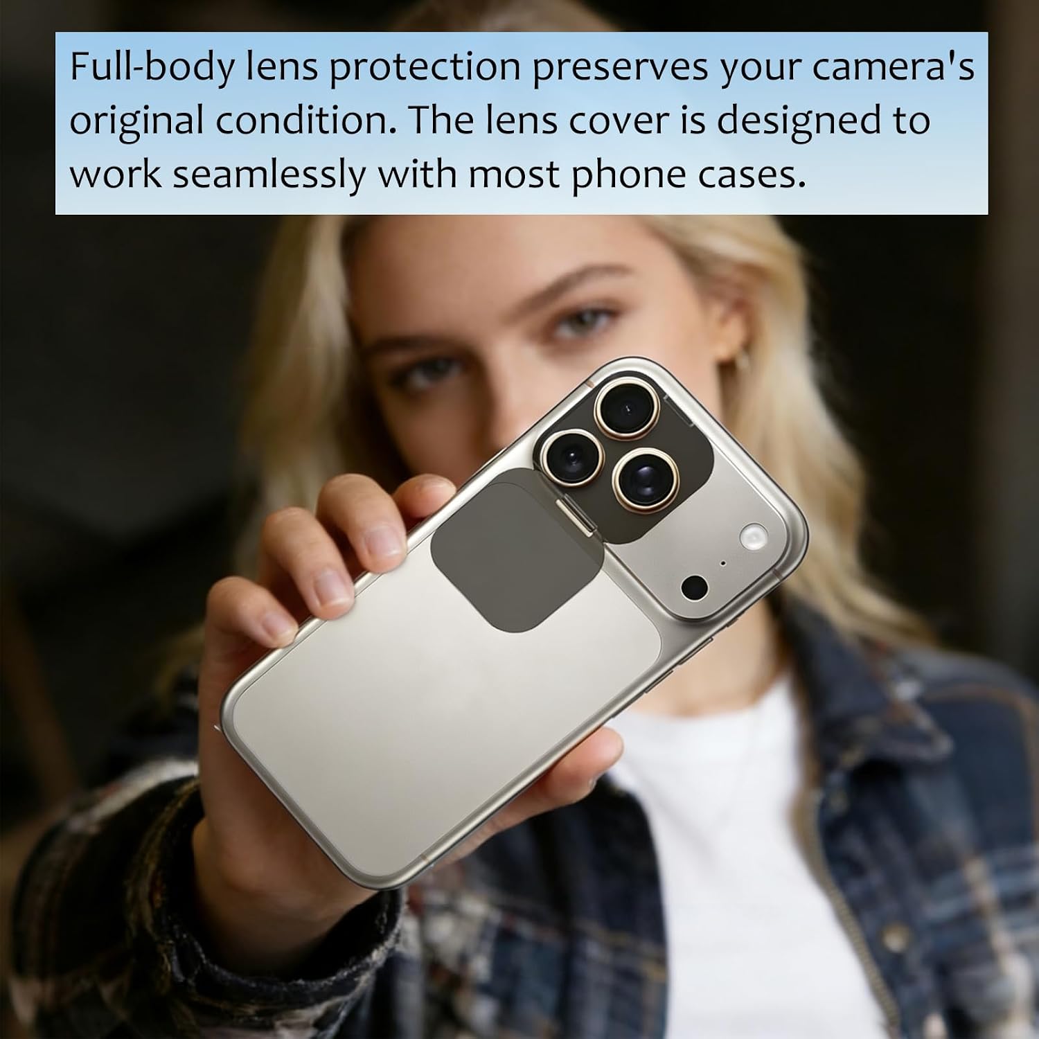 Camera Lens Cover Compatible for iPhone 17 Pro/17 Pro Max, Privacy and Security Protector, Strong Adhesive, Black (2 Pack) image 4