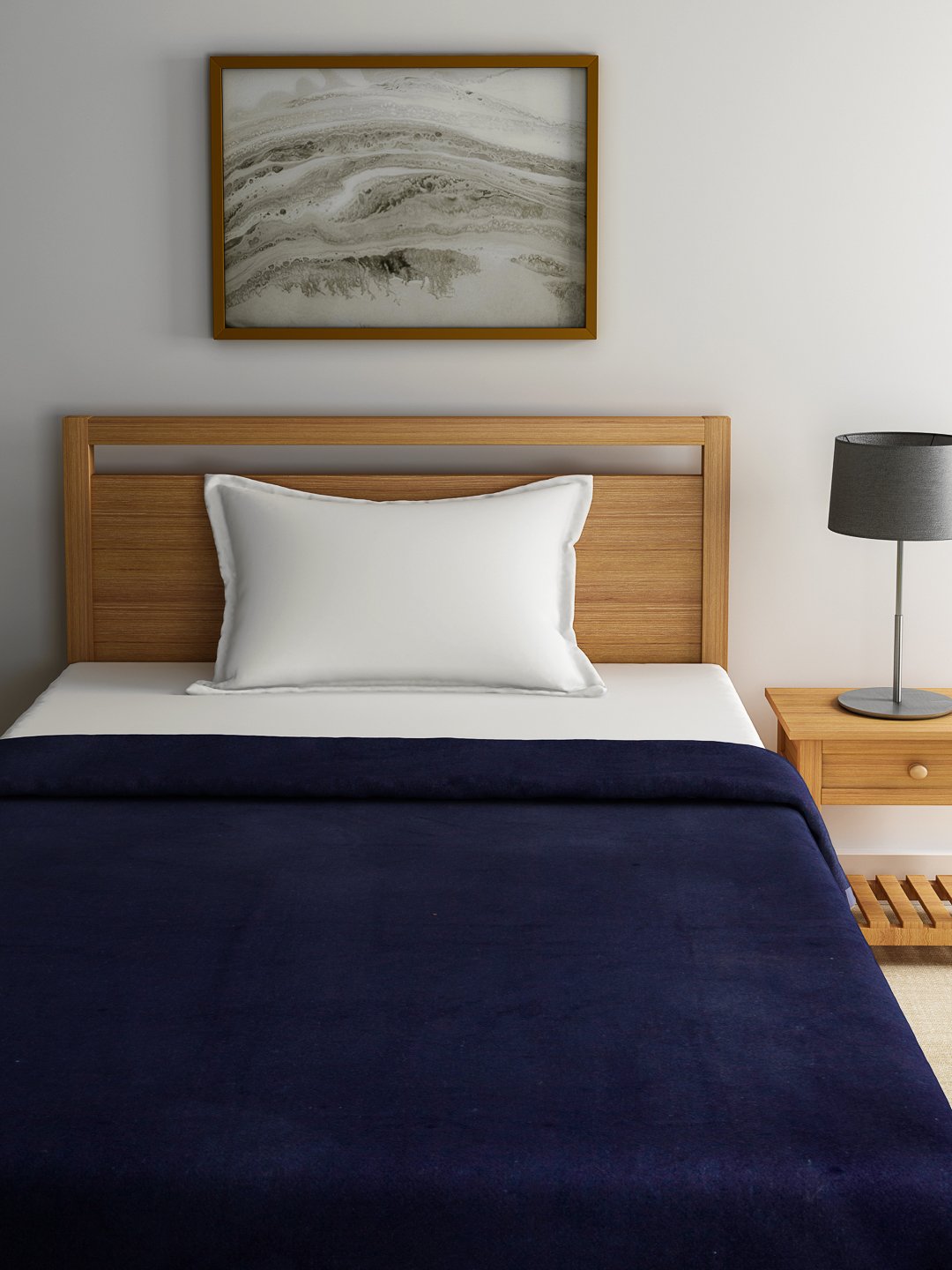 Raymond Home Wool Single Blanket, Blue, 1 Pc-image-11