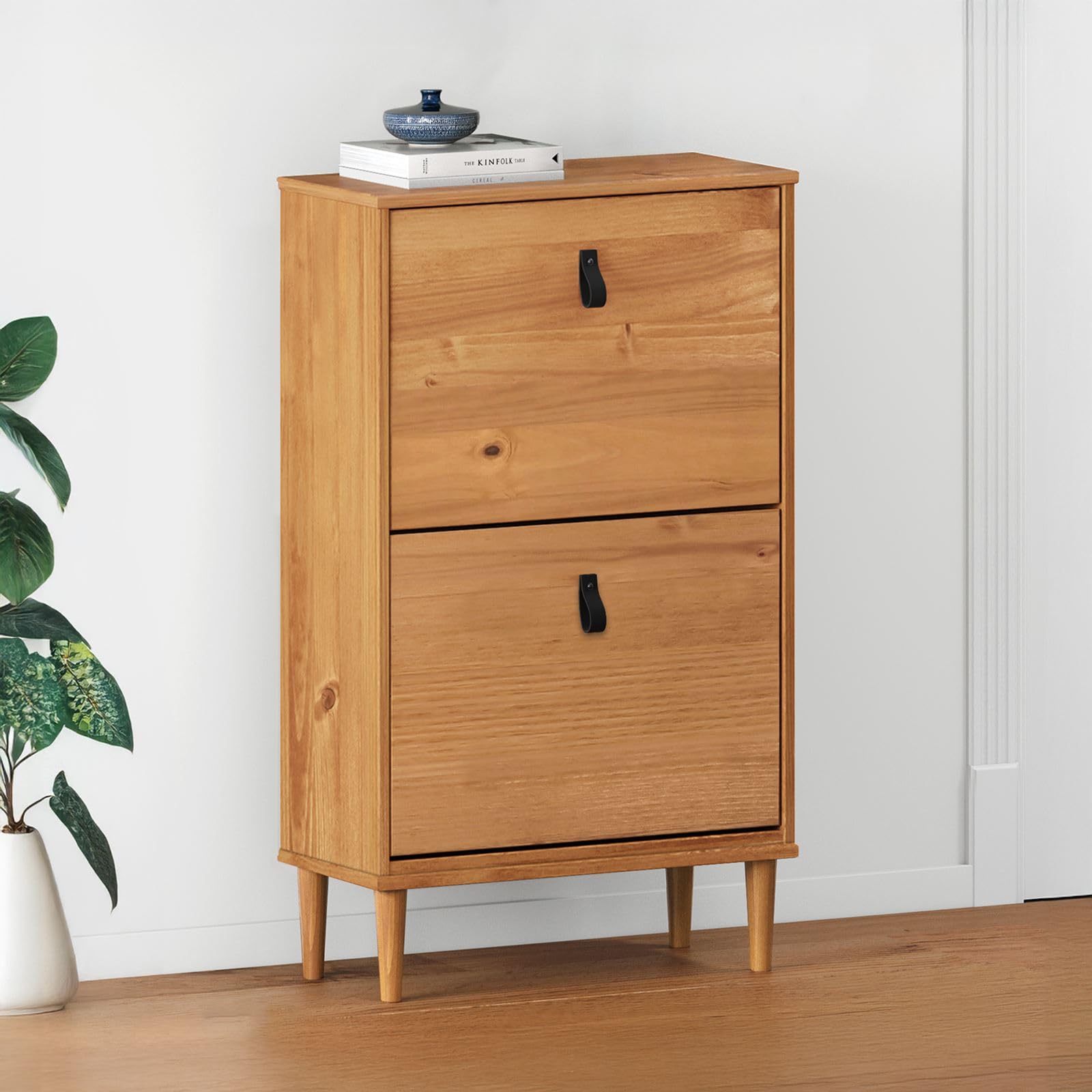 IDIMEX Sapateira Compacta Vertical 12 Pares Mikka cor Freijó