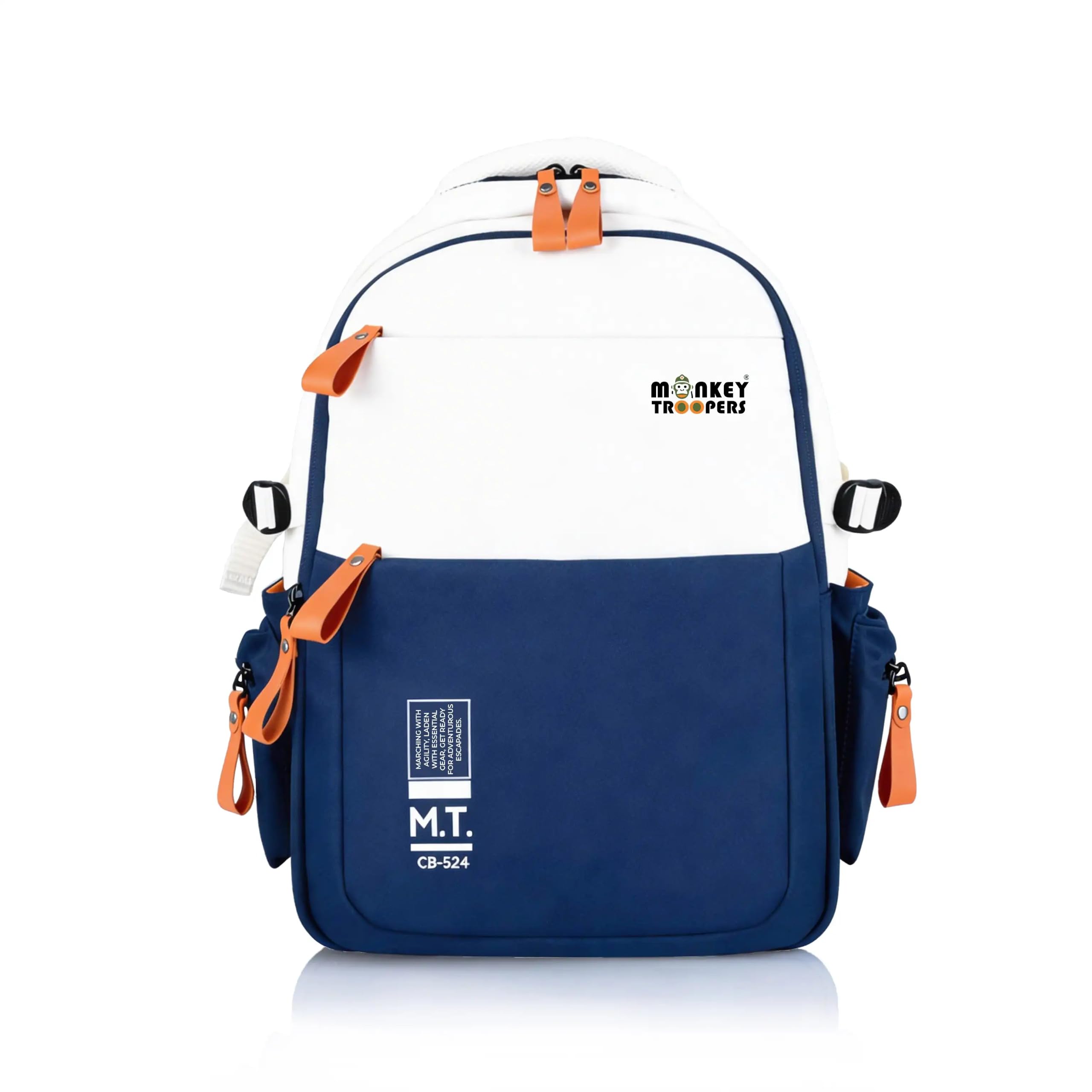 MONKEY TROOPERS Bouje Backpack - Water-Resistant, 15.6-inch Laptop Com