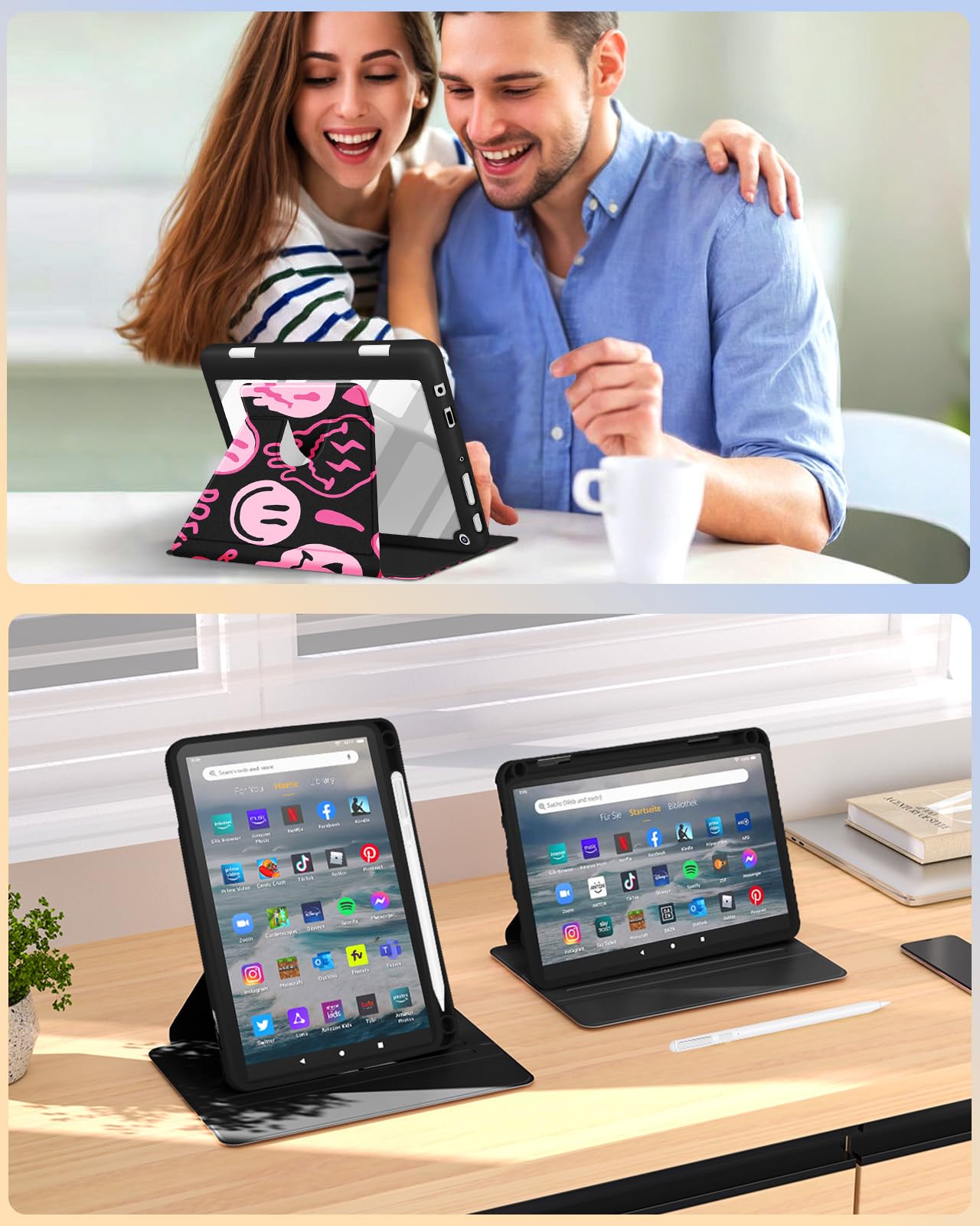 Amazon.co.jp: Kidcube Kindle Fire HD 8/8 Plusタブレットケース - 第