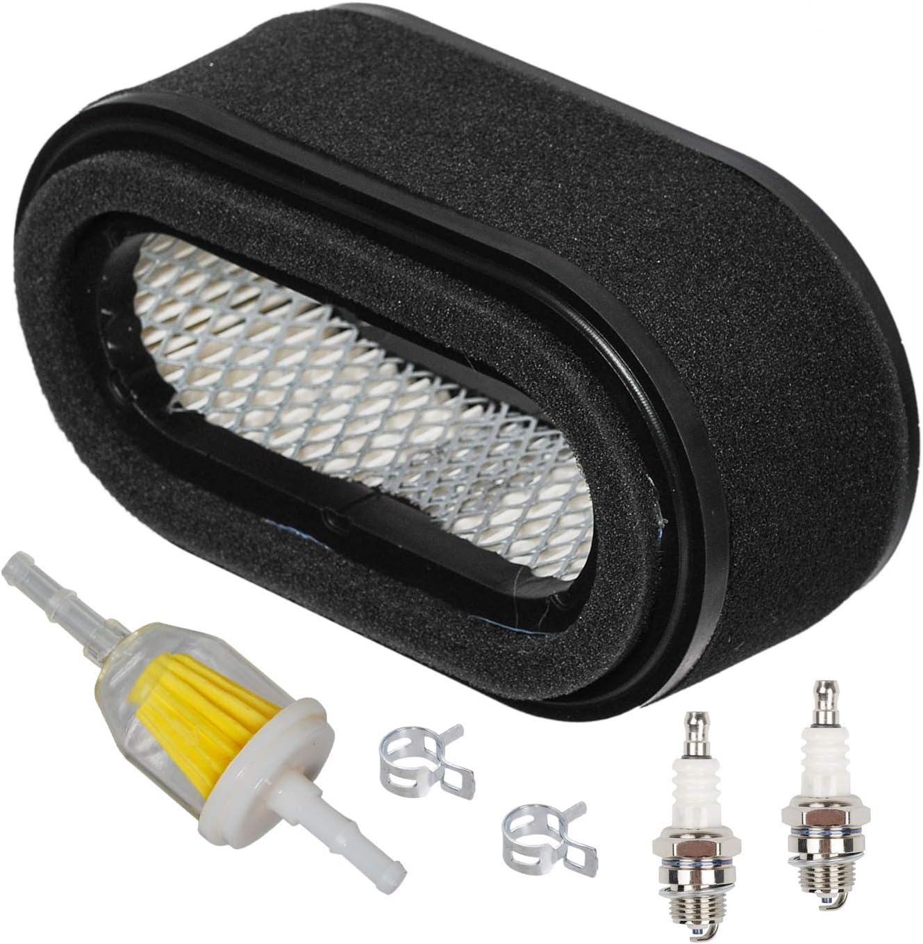 HIFROM Air Filter Combo Pre-Filter Fuel Filter Spark Plug Tune Up Kit Compatible with John Deere Lawn Tractors LX178 LX188 Replace MIU11377 M115978 M96846 M96847 : Patio, Lawn & Garden
