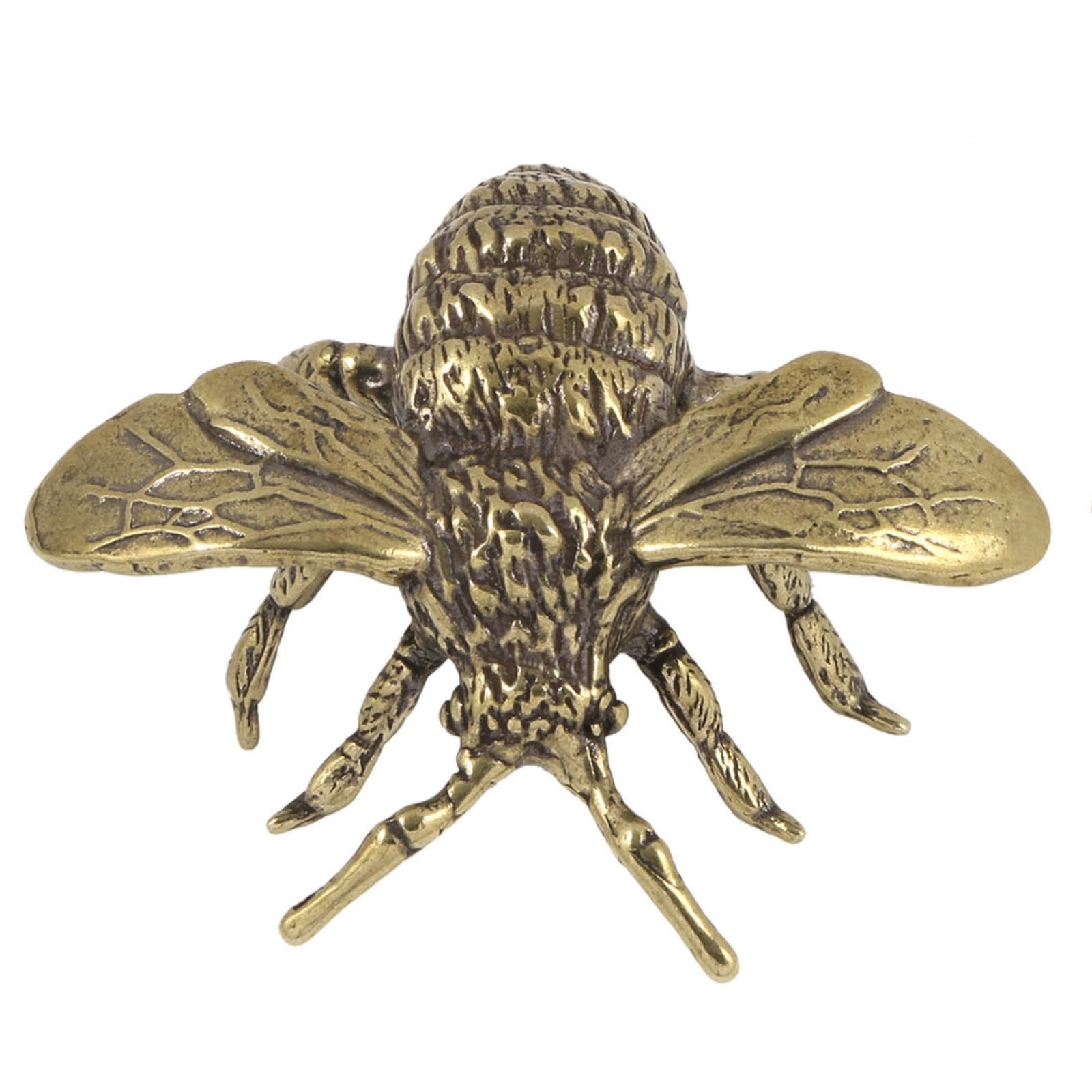 NGDFGR Brass Large Bee Model Miniature Figurines,Metal Insect Bee Statue Sculpture Bonsai Micro Landscape Sand Table Decor